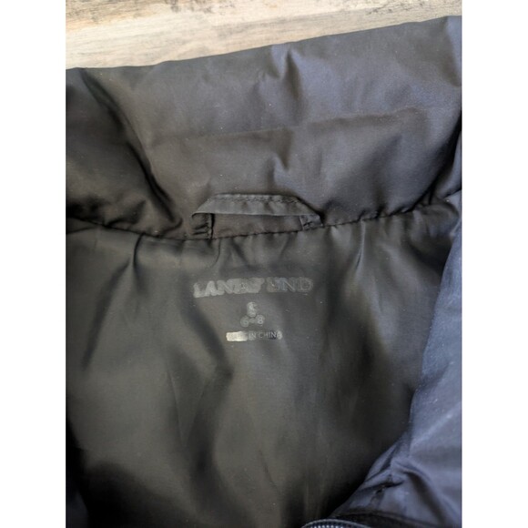 🌄 LANDS' END Women's Black Goose Down Puffer Vest Small (4/6) - Picture 7 of 7